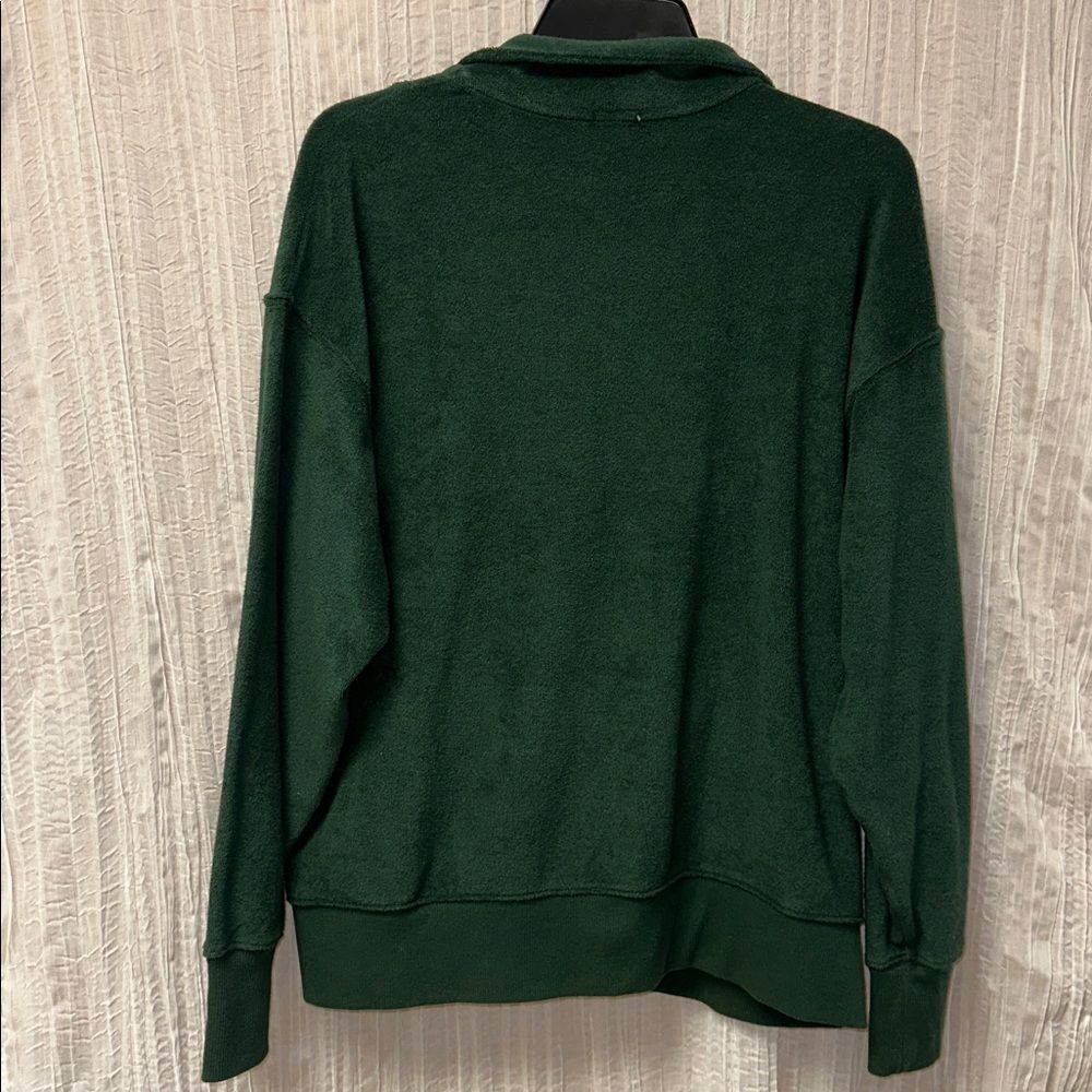 OFFLINE S Hunter Winter Greene Terrycloth Cotton Quarter Zip Pullover w/Pockets - Picture 6 of 16